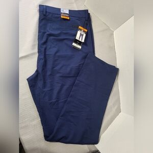 NEW-Sunice Men's Stretch Waistband Blue Golf Pants, Size 42x34